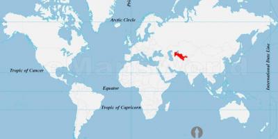 Uzbekistan kokapena munduko mapa